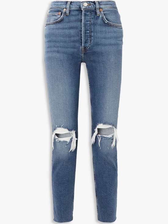 Re/Done Denim - RE/DONE Originals Distressed High-Rise Jeans – Size 25